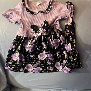 Floral Purple Kids Dress
